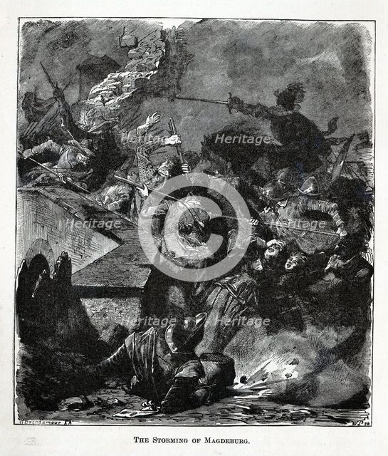 The Storming of Magdeburg, 1882. Artist: Brend'amour, Richard (1831-1915)