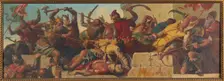 The storming of Melk by Margrave Leopold I of Babenberg, 1937. Creator: Pögl; Josef (1867-1945)