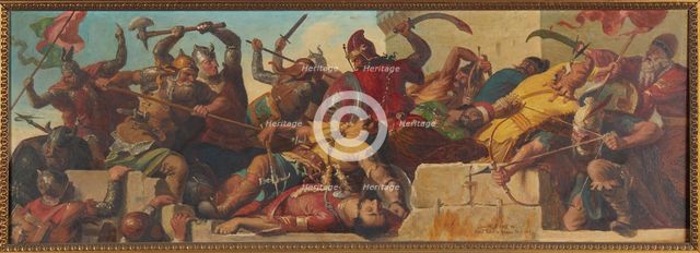 The storming of Melk by Margrave Leopold I of Babenberg, 1937. Creator: Pögl; Josef (1867-1945).