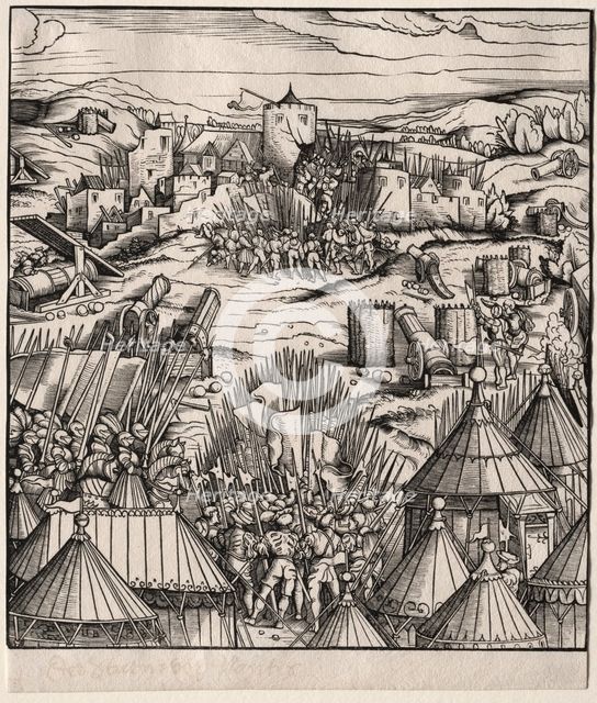 The Storming of Nantes, 1512-1515. Creator: Hans Burgkmair (German, 1473-1531).