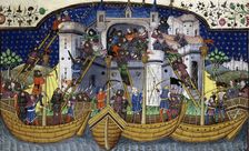 The storming of Corunna by Broadas, c1445. Creator: Unknown
