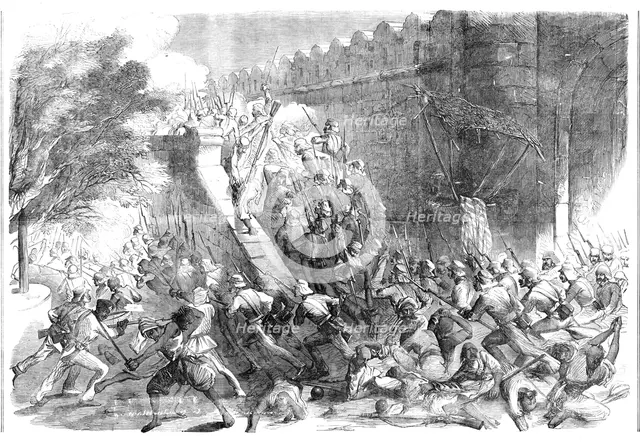 The Storming of Delhi, the Cashmere Gate, 1857. Creator: Unknown.