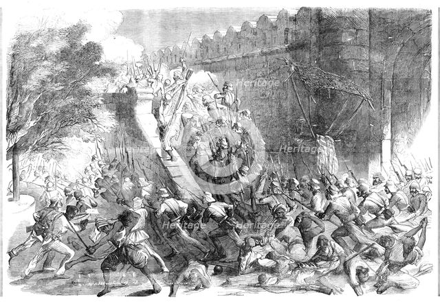 The Storming of Delhi, the Cashmere Gate, 1857. Creator: Unknown.