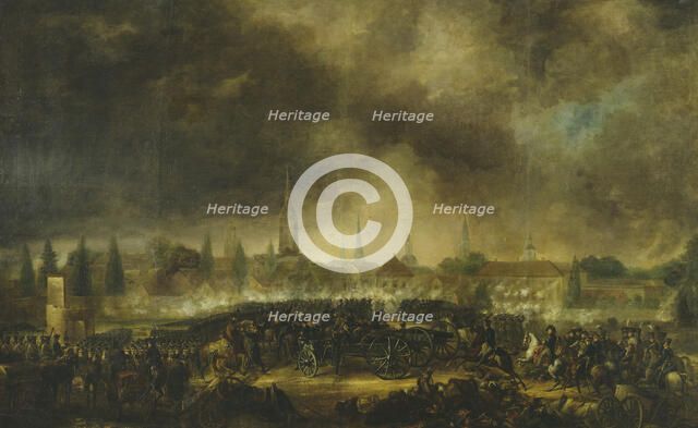 The Storming of Leipzig, 1818. Creator: Per Krafft the Younger.