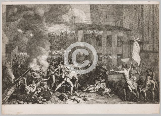 The Storming of the Bastille, July 14, 1789 , 1790. Creator: Charles Thévenin (French, 1764-1838).