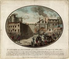 The Storming of the Bastille on 14 July 1789, 1789. Artist: Cornu, Jean-Alexis (1755-1807)