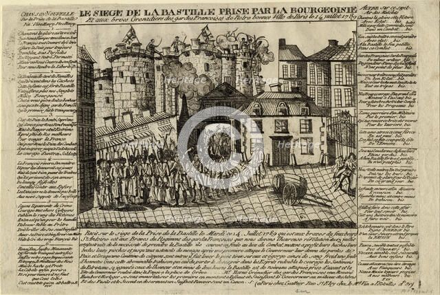 The Storming of the Bastille on 14 July 1789, 1789. Artist: Anonymous  