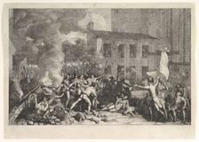 The Storming of the Bastille on 14 July 1789 (Prise de la Bastille le 14 juillet 1789), ca. 1793. Creator: Charles Thevenin