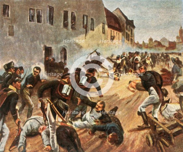 The storming of the Grimma Gate, 19 October 1813, (1936).  Creator: Unknown.