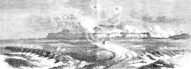 The storming and capture of the North Fort, Peiho, on the 21st August, 1860... Creator: Unknown.