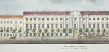 The Stroganov Palace (From the panorama of the Nevsky Prospekt). Artist: Sadovnikov, Vasily Semyonovich (1800-1879)