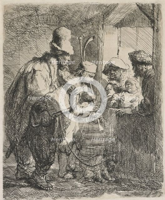 The strolling musicians, c.1635. Creator: Rembrandt Harmensz van Rijn.