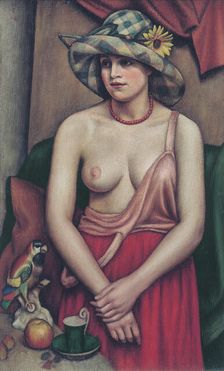 The straw hat, 1924. Creator: Mark Gertler
