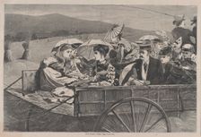 The Straw Ride (Harper's Bazar, Vol. II), September 25, 1869. Creator: Unknown