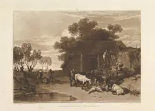 The Straw Yard (Liber Studiorum, part II, plate 7), February 20, 1808. Creator: JMW Turner