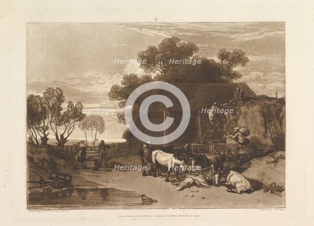 The Straw Yard (Liber Studiorum, part II, plate 7), February 20, 1808. Creator: JMW Turner.