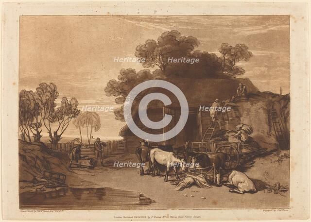 The Straw Yard, published 1808. Creator: JMW Turner.