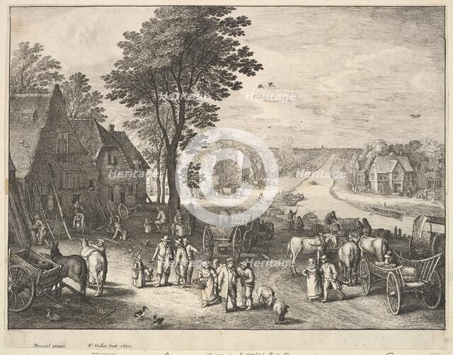 The Straight Canal, 1650. Creator: Wenceslaus Hollar.