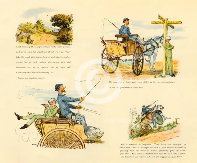 'The Strange Adventures of a Dog-Cart', 1888, (1946). Creator: Randolph Caldecott.