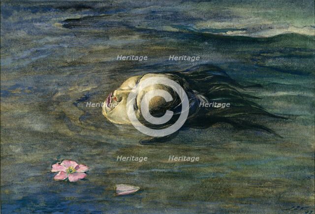 The Strange Thing Little Kiosai Saw in the River, 1897. Creator: John La Farge.