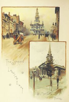 The Strand Looking East, and St Martin's in the Fields, 1892. Creator: Unknown