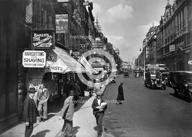 The Strand looking east Westminster, London, (c1910s?).  Creator: Unknown.
