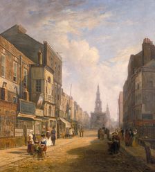 The Strand, Looking Eastwards from Exeter Change c1824. Creator: Caleb Robert Stanley