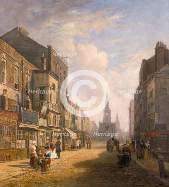 'The Strand, Looking Eastwards from Exeter Change', c1824. Creator: Caleb Robert Stanley.