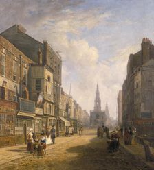 The Strand, Looking Eastwards from Exeter Change c1824. Artist: Caleb Robert Stanley