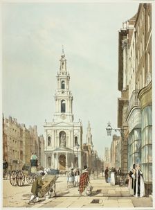 The Strand, plate 21 from Original Views of London as It Is, 1842. Creator: Thomas Shotter Boys