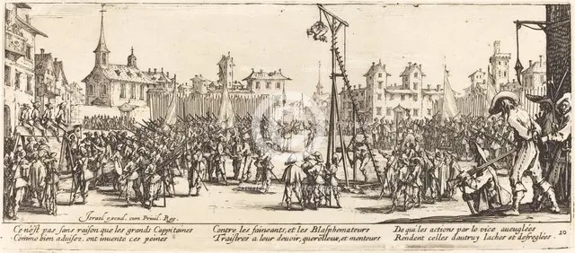 The Strappado, c. 1633. Creator: Jacques Callot.