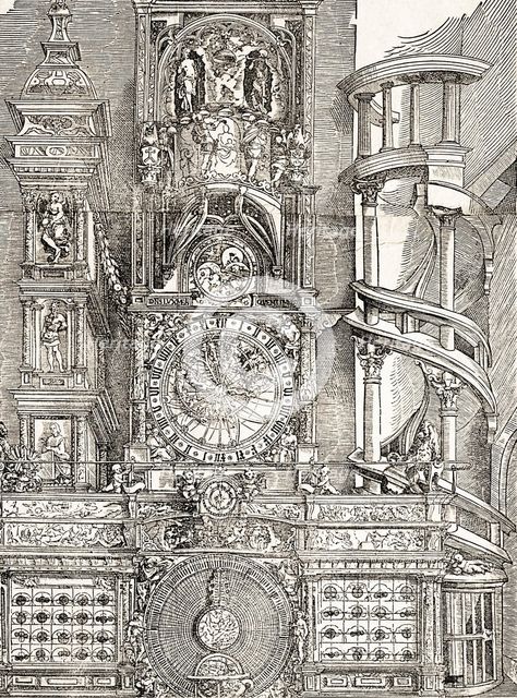 The Strasbourg Cathedral Astronomical Clock, 1574. Creator: Tobias Stimmer.