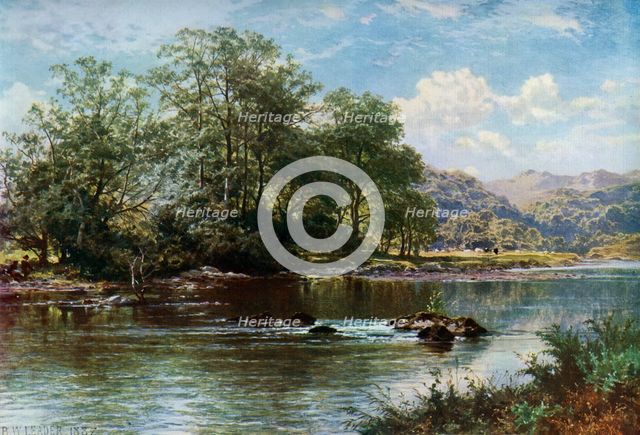 'The Stream in Summer Time', 1887, (1912).Artist: Benjamin Williams Leader