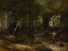 The Stream (Le Ruisseau du Puits-Noir; vallée de la Loue), 1855. Creator: Gustave Courbet