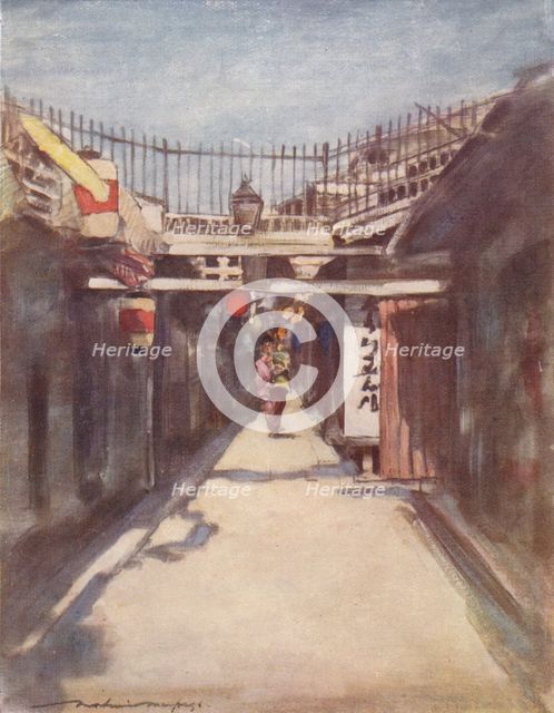 'The Street with the Gallery', c1887, (1901). Artist: Mortimer L Menpes.