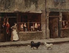 The Street in Paris, 1875. Creator: Marie-Francois-Firmin Girard