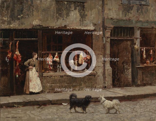 The Street in Paris, 1875. Creator: Marie-Francois-Firmin Girard.