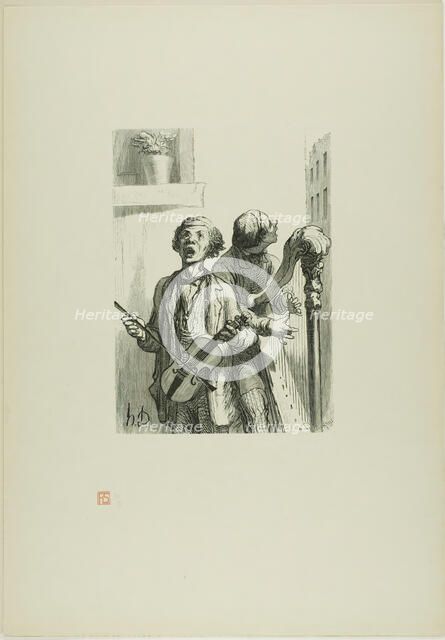 The Street Singers, 1862, printed 1920. Creator: Charles Maurand.