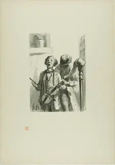 The Street Singers, 1862, printed 1920. Creator: Charles Maurand