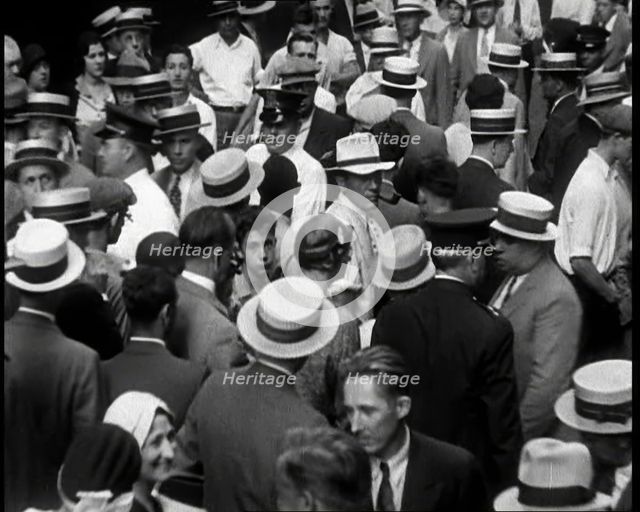 The Streets of New York City Crowded With People, 1932. Creator: British Pathe Ltd.
