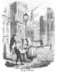 The Streets - Morning c1900. Artist: George Cruikshank