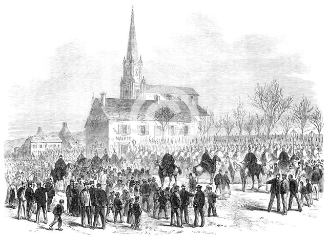 The Strike at the Creuzot Ironworks: arrival of the Lancers, 1870. Creator: Unknown.