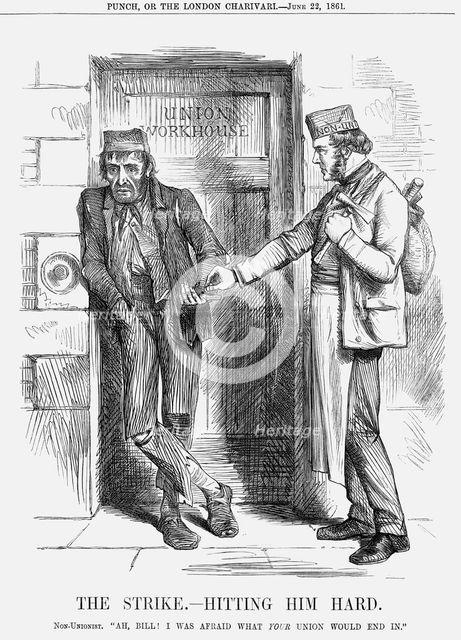 'The Strike - Hitting him Hard', 1861. Creator: Unknown.