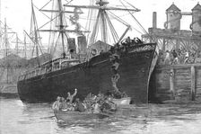 'The Strike of Dock Labourers at Melbourne; "Freemen" Escaping in a boat from an attack of the Unio Creator: Unknown