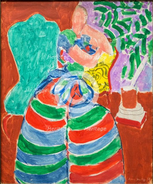The striped Dress, 1938. Creator: Matisse, Henri (1869-1954).