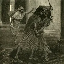 The Struggle Between Gomates and Gobryas 1890. Creator: Unknown