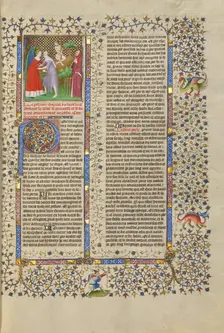 The Struggle between Fortune and Poverty; Des cas des nobles hommes et femmes, about 1413-1415. Creators: Boucicaut Master, Workshop of the Boucicaut Master