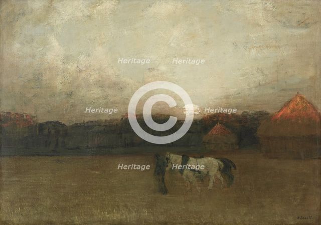 The Stubble Field, c. 1909. Creator: Henry Golden Dearth (American, 1864-1918).