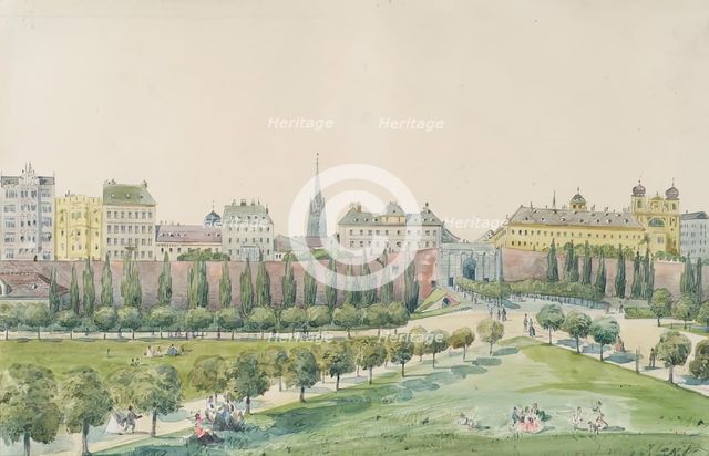 The Stubenbastei and the Stubentor in Vienna, undated. Creator: Emil Hutter.