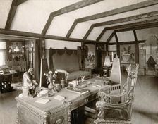 The study of Russian author Leonid Andreyev, early 20th century. Artist: Karl Karlovich Bulla